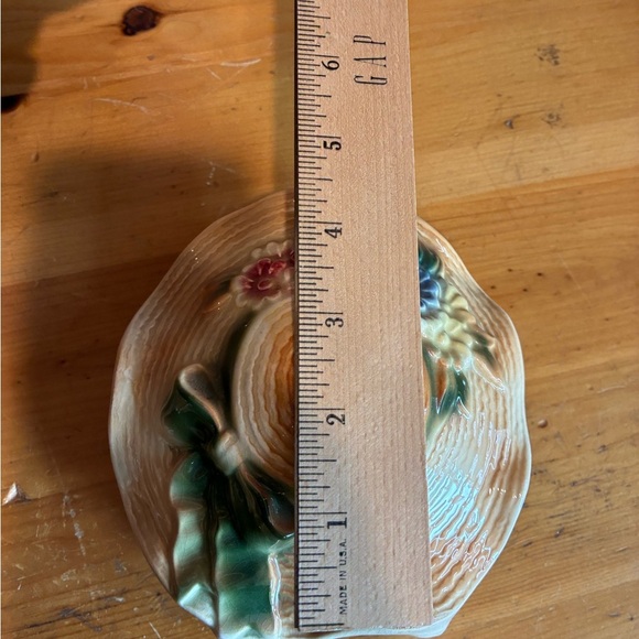 Vintage Royal Copley Straw Hat Wall Pocket - Picture 7 of 9